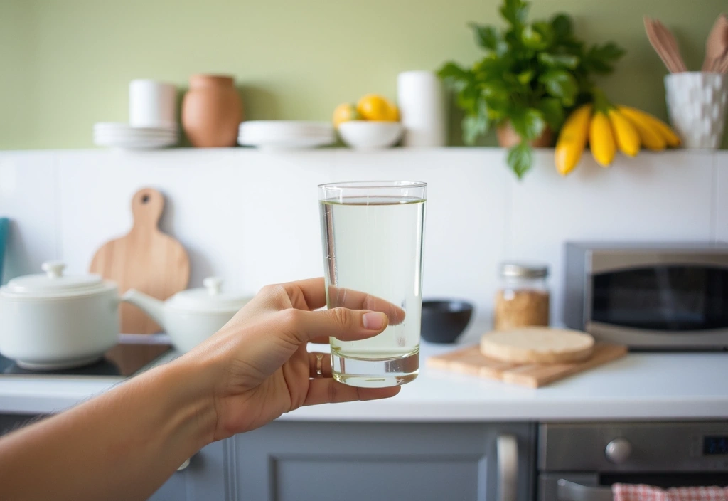 Actieve hand in de keuken